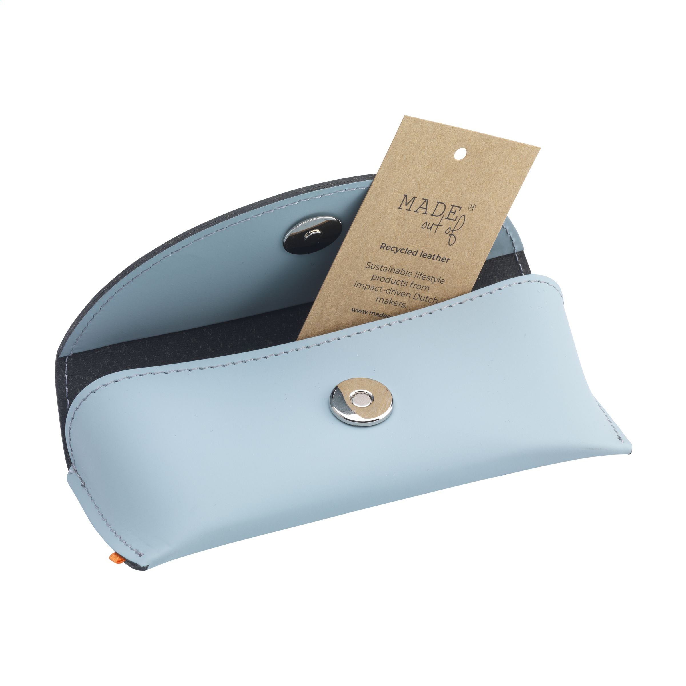 Recycled Leather Sunglasses Pouch  Brillen-Etui - Hellblau - Galerieansicht 5