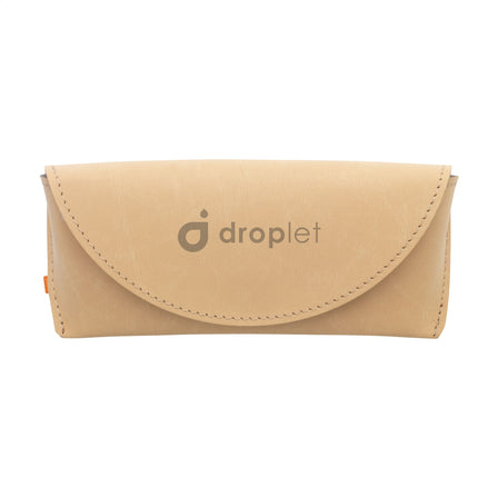 Recycled Leather Sunglasses Pouch  Brillen-Etui - Beige