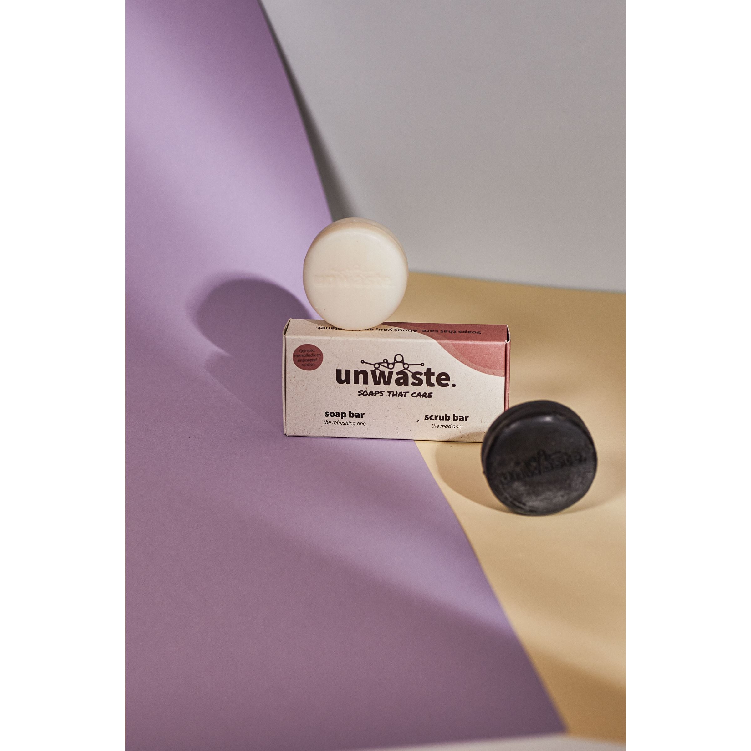 Unwaste Duopack Soap & Scrub bar - Orange