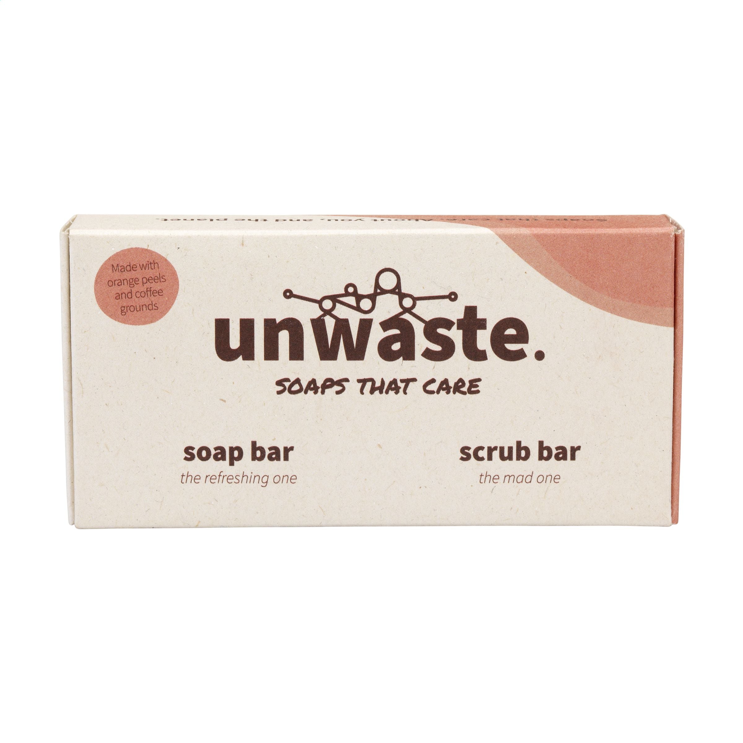 Unwaste Duopack Soap & Scrub bar - Orange