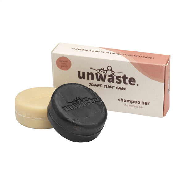 Unwaste Duopack Scrub & Shampoobar Koffieolie - Braun