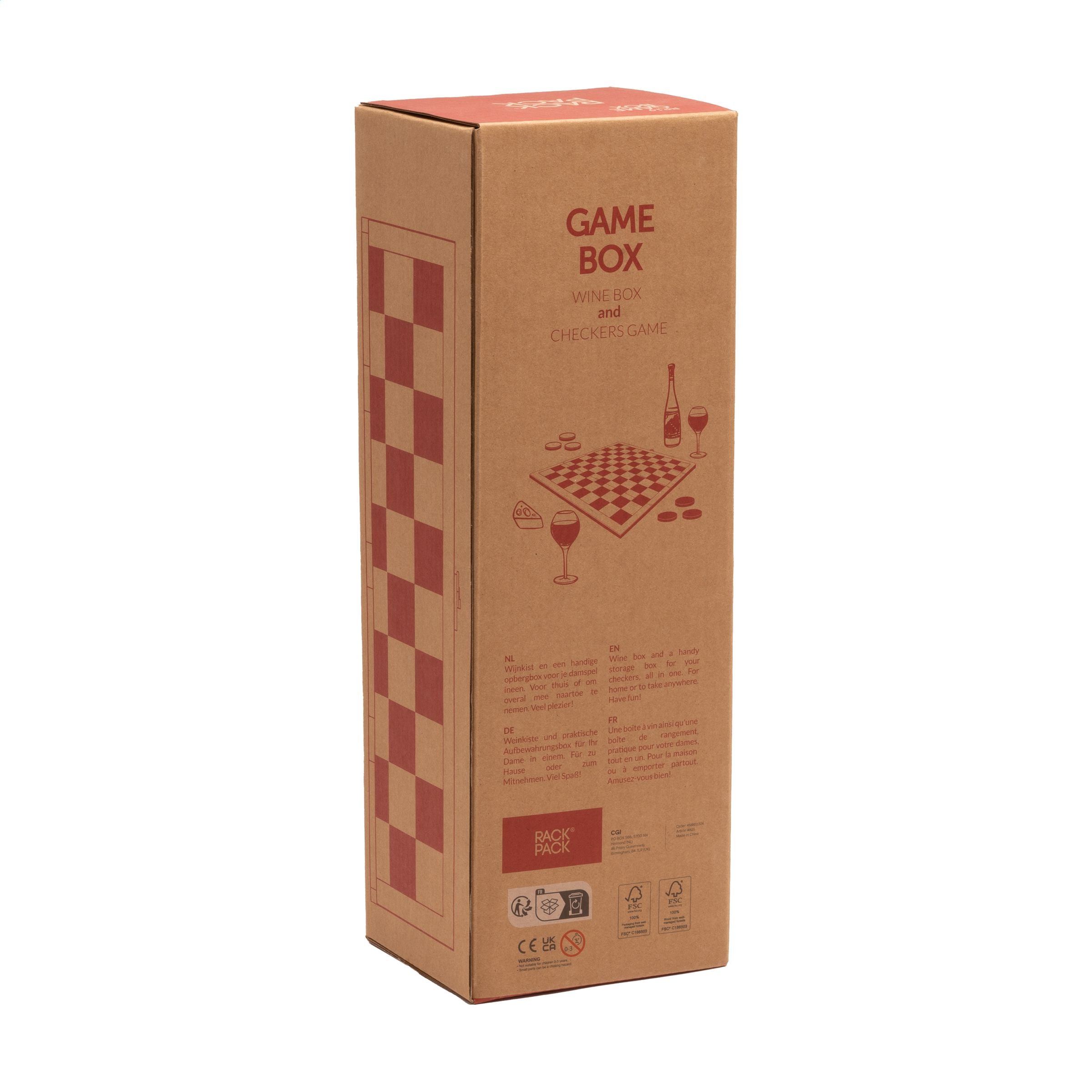 Rackpack Gamebox Checkers - Holz