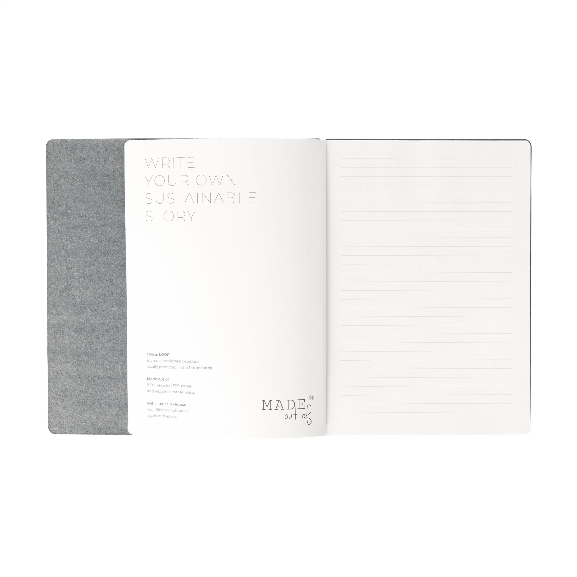 Recycled Textile Refillable Notebook A5 Notizbuch - Jeans