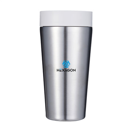 Circular&Co Recycled Stainless Steel Coffee Cup 340 ml - Weiß