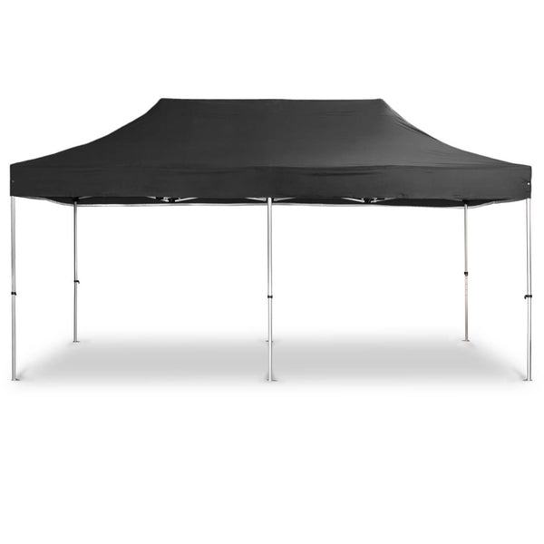BailenaTents® AluPro40 Faltpavillon (Rahmen + Dach) Schwarz 6 x 3 m